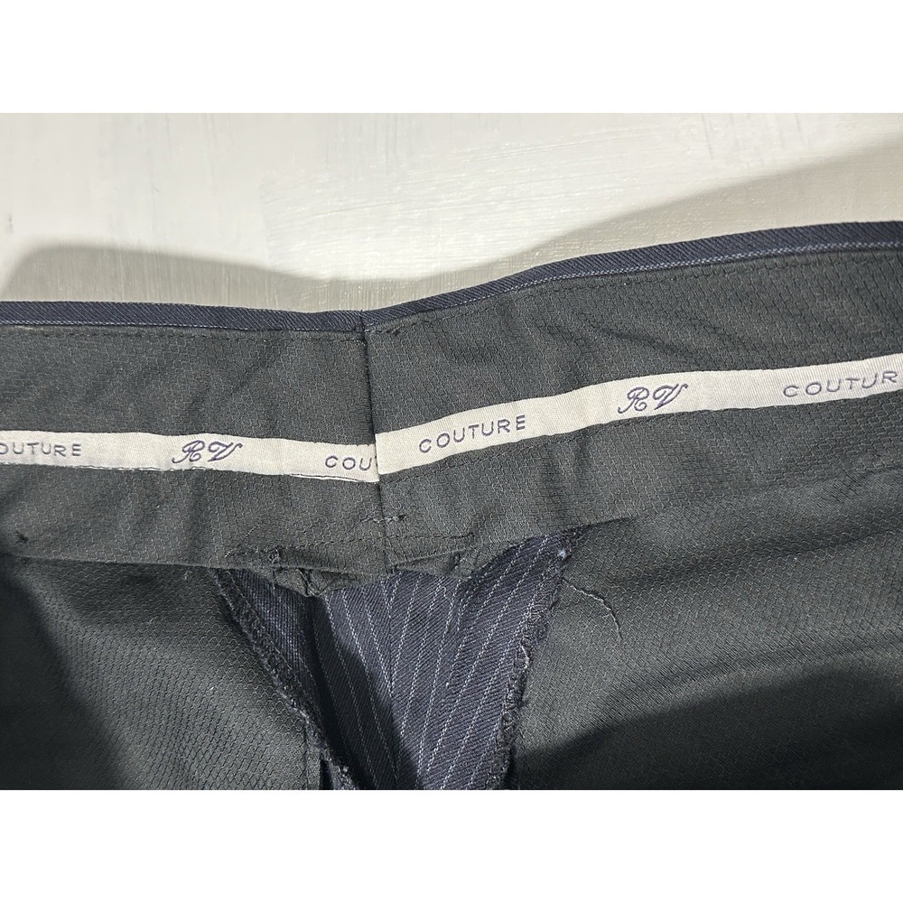 Roberto Villini Couture Vintage Blue Wool Pinstripe 3 Button Blazer And Pant 43R - Picture 14 of 16